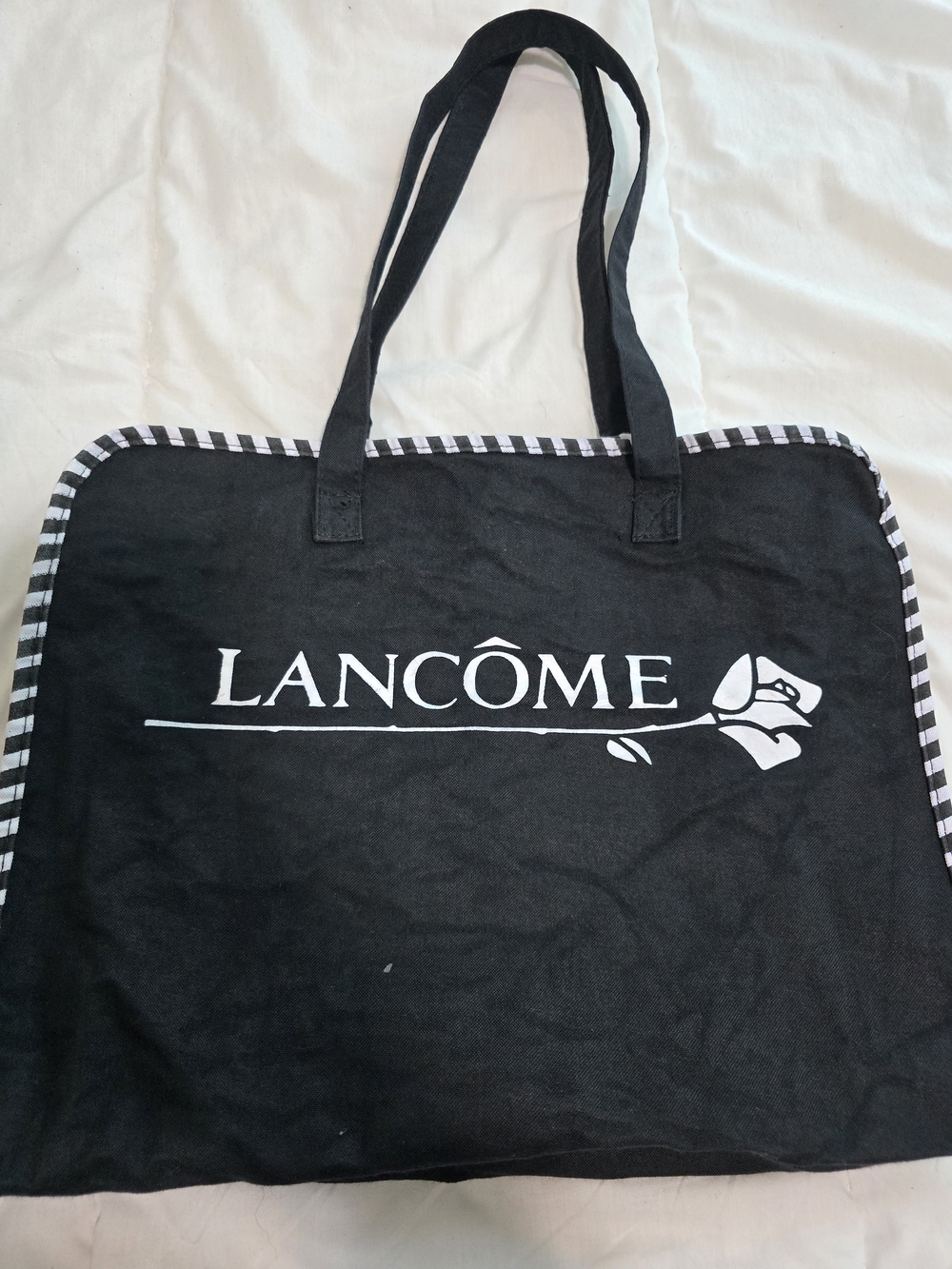 Lancome Black Tote Bag with White Logo